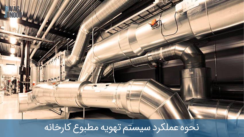 لوله های متصل به سیستم تهویه مطبوع